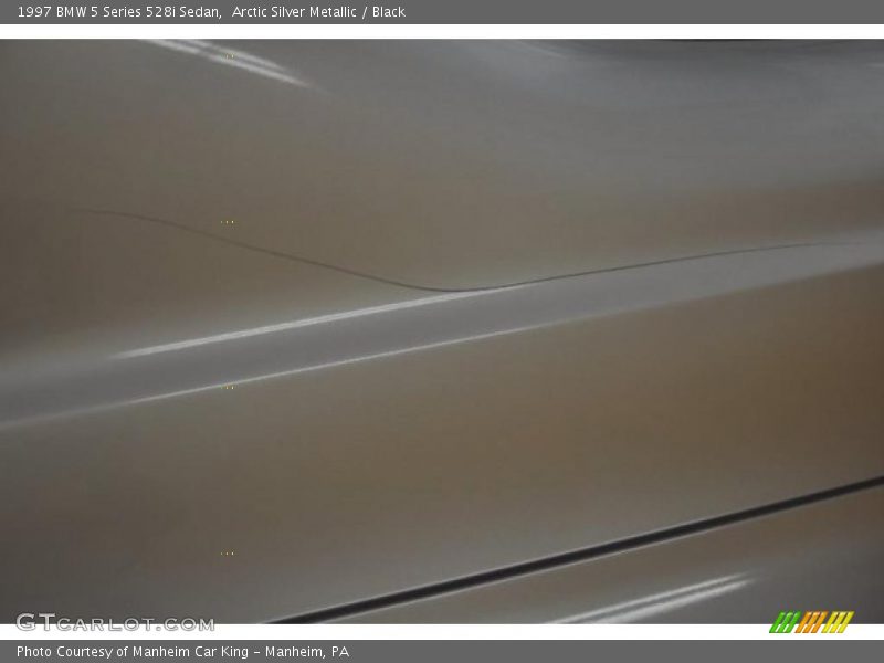 Arctic Silver Metallic / Black 1997 BMW 5 Series 528i Sedan