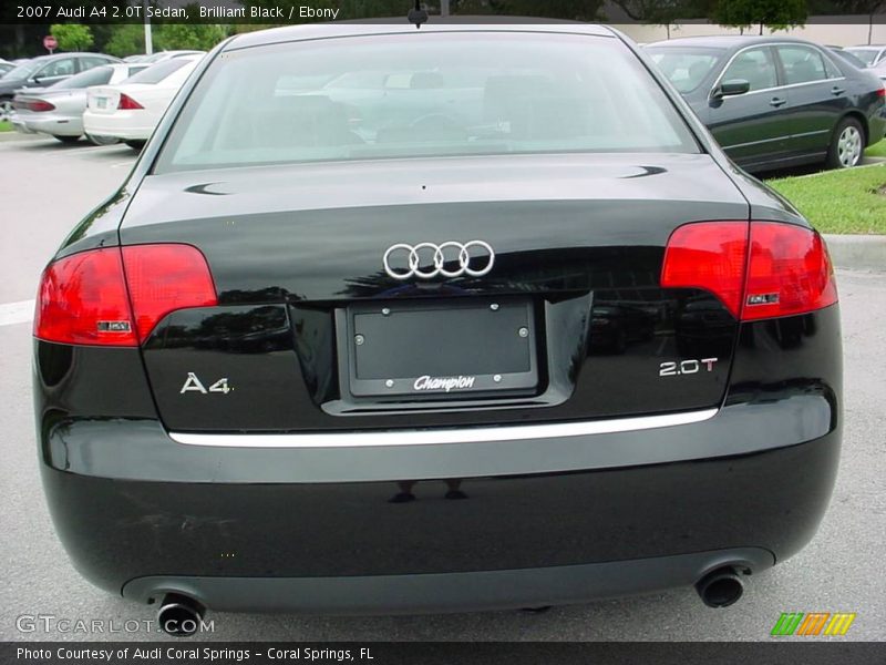 Brilliant Black / Ebony 2007 Audi A4 2.0T Sedan