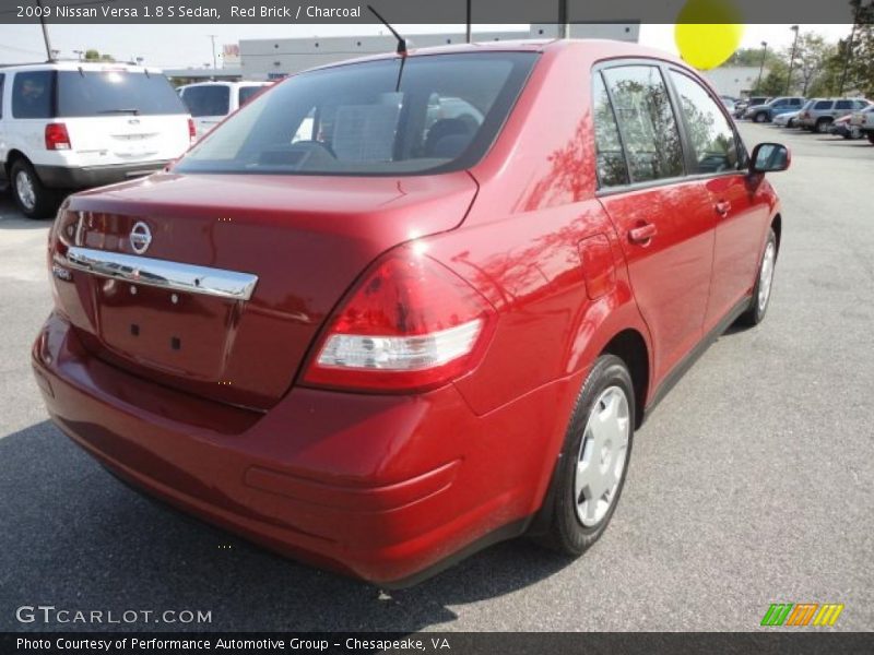 Red Brick / Charcoal 2009 Nissan Versa 1.8 S Sedan