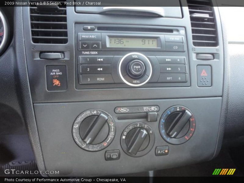 Red Brick / Charcoal 2009 Nissan Versa 1.8 S Sedan