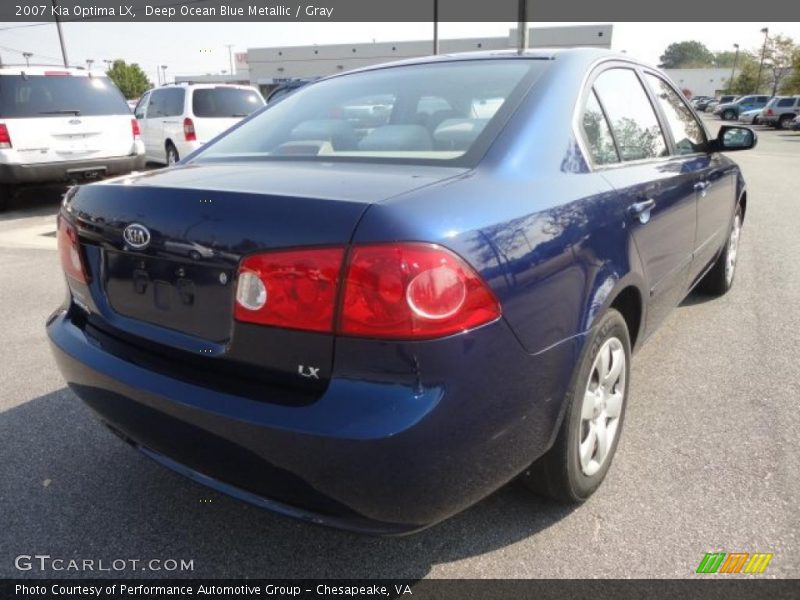 Deep Ocean Blue Metallic / Gray 2007 Kia Optima LX