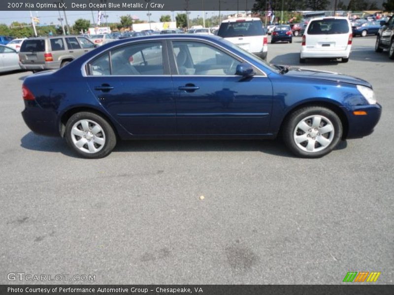Deep Ocean Blue Metallic / Gray 2007 Kia Optima LX