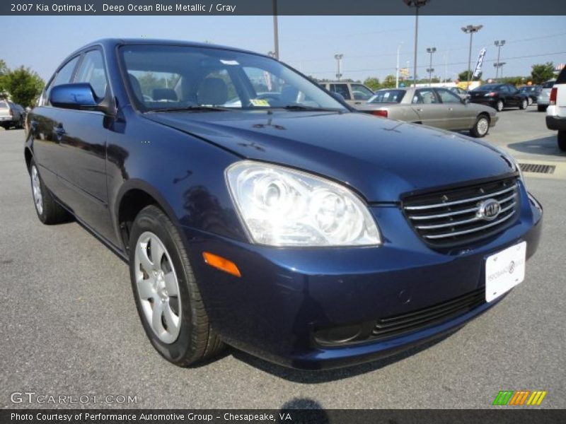 Deep Ocean Blue Metallic / Gray 2007 Kia Optima LX
