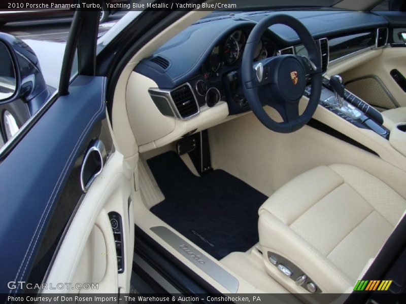 Yachting Blue Metallic / Yachting Blue/Cream 2010 Porsche Panamera Turbo