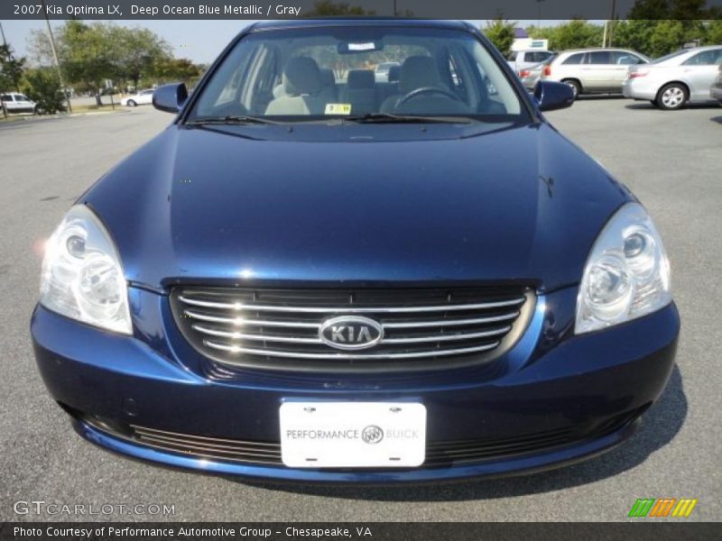 Deep Ocean Blue Metallic / Gray 2007 Kia Optima LX