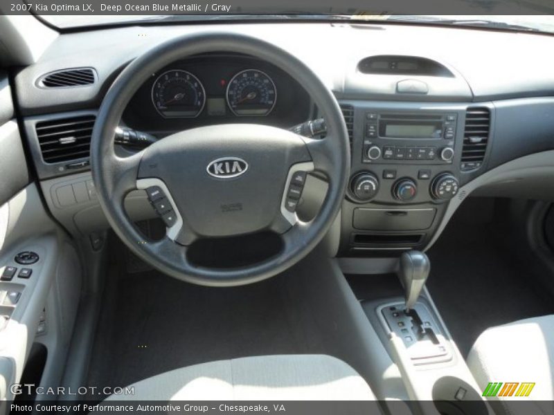 Deep Ocean Blue Metallic / Gray 2007 Kia Optima LX
