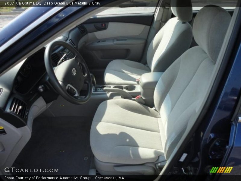 Deep Ocean Blue Metallic / Gray 2007 Kia Optima LX