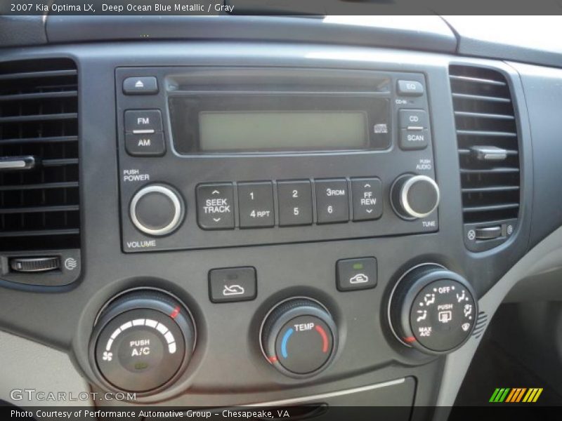 Deep Ocean Blue Metallic / Gray 2007 Kia Optima LX