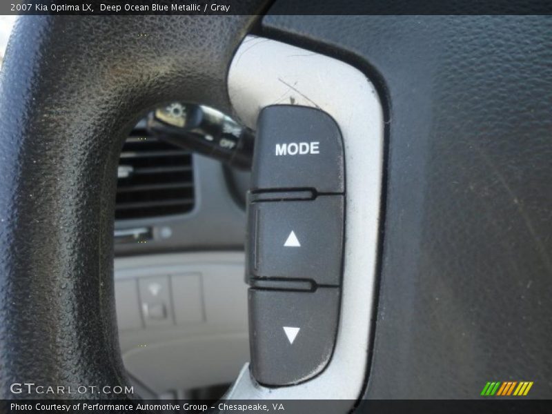 Deep Ocean Blue Metallic / Gray 2007 Kia Optima LX