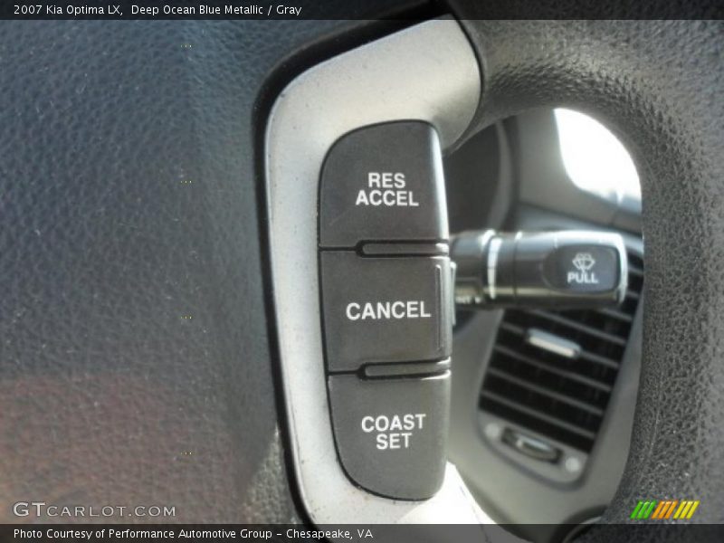 Deep Ocean Blue Metallic / Gray 2007 Kia Optima LX