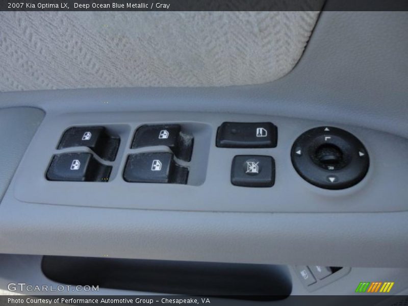 Deep Ocean Blue Metallic / Gray 2007 Kia Optima LX