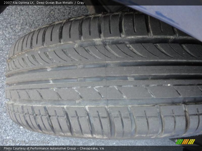 Deep Ocean Blue Metallic / Gray 2007 Kia Optima LX