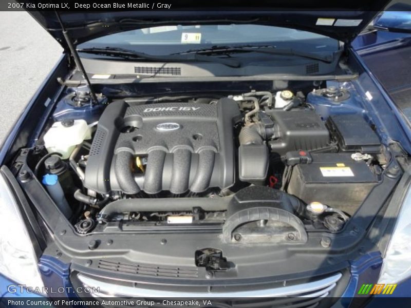 Deep Ocean Blue Metallic / Gray 2007 Kia Optima LX