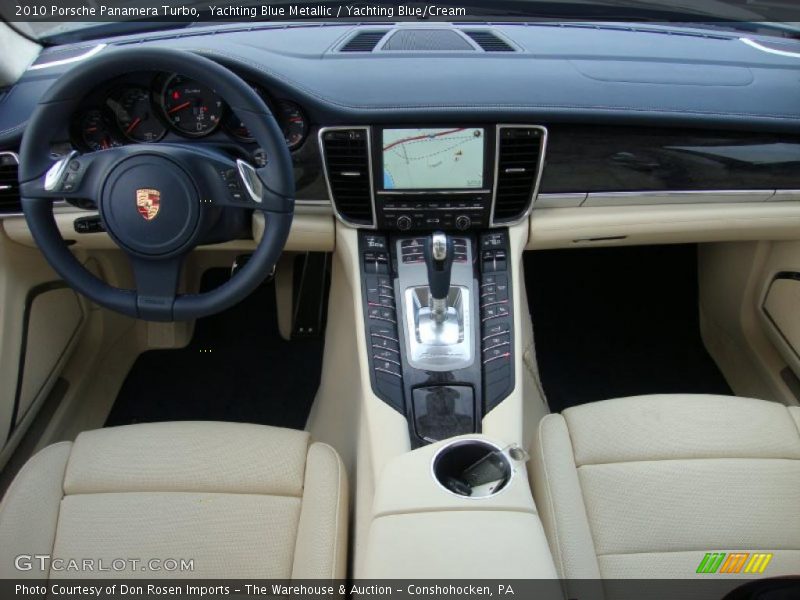 Yachting Blue Metallic / Yachting Blue/Cream 2010 Porsche Panamera Turbo