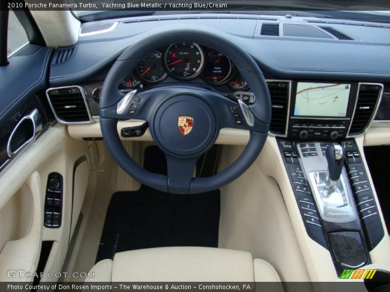 Yachting Blue Metallic / Yachting Blue/Cream 2010 Porsche Panamera Turbo