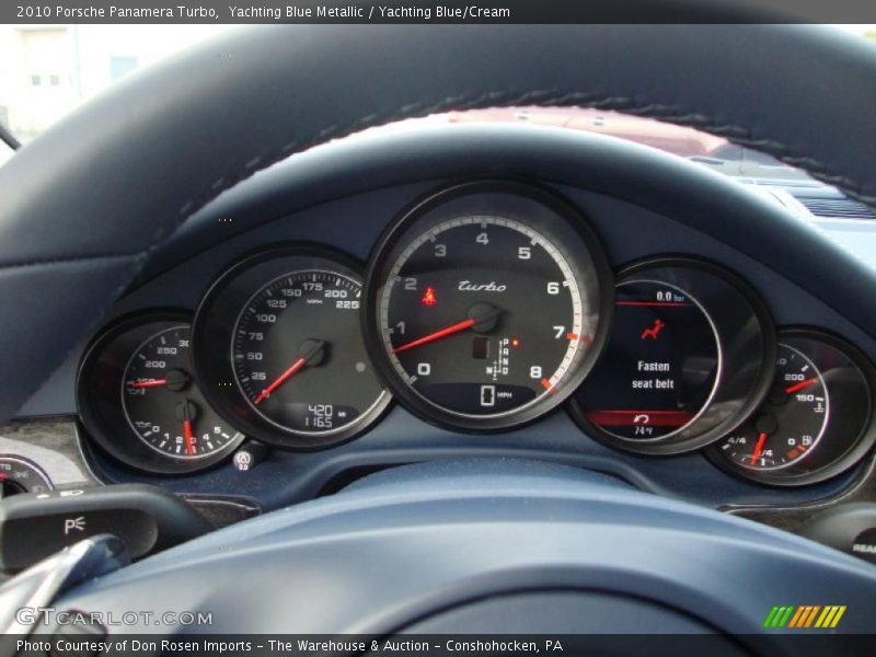 Yachting Blue Metallic / Yachting Blue/Cream 2010 Porsche Panamera Turbo