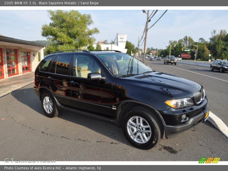 Black Sapphire Metallic / Sand Beige 2005 BMW X5 3.0i