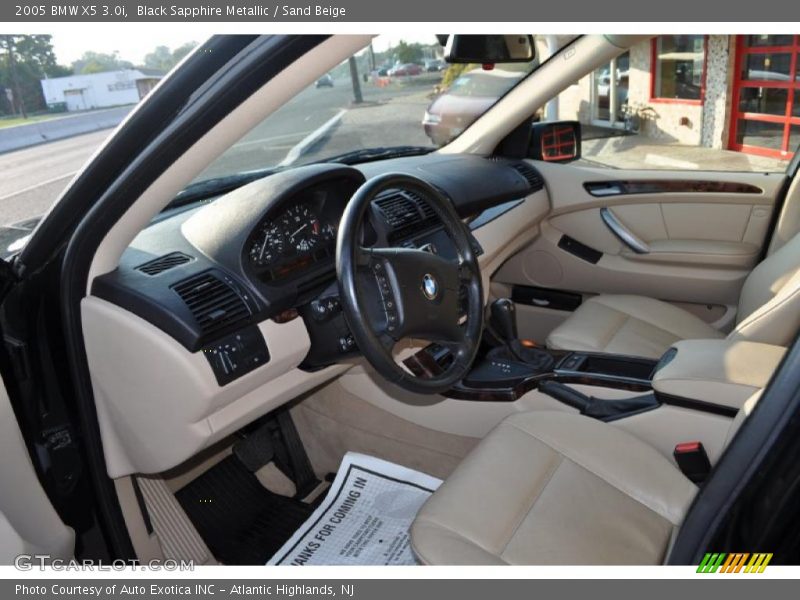 Black Sapphire Metallic / Sand Beige 2005 BMW X5 3.0i