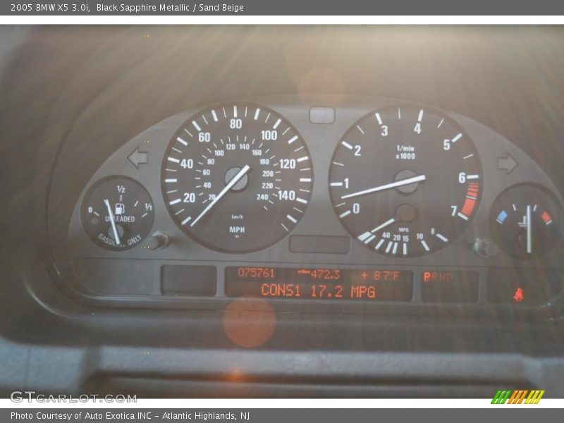 Black Sapphire Metallic / Sand Beige 2005 BMW X5 3.0i