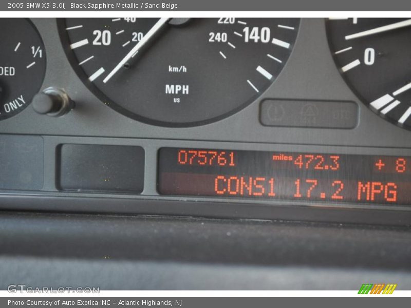 Black Sapphire Metallic / Sand Beige 2005 BMW X5 3.0i