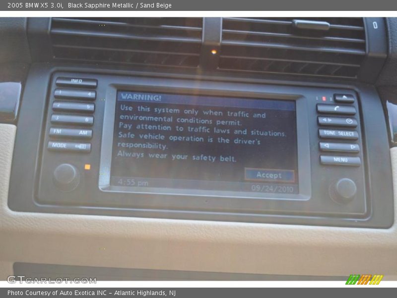 Black Sapphire Metallic / Sand Beige 2005 BMW X5 3.0i