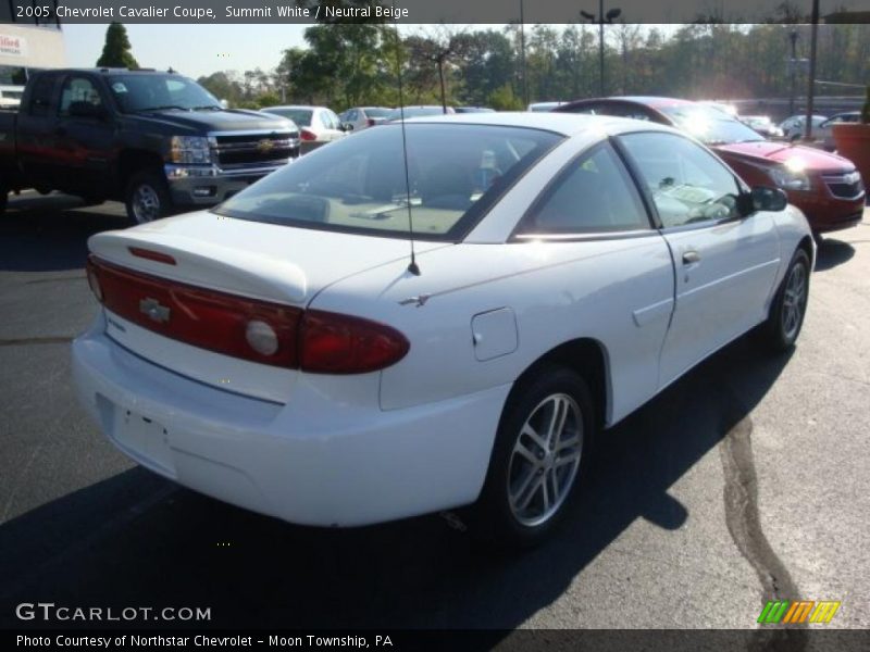 Summit White / Neutral Beige 2005 Chevrolet Cavalier Coupe