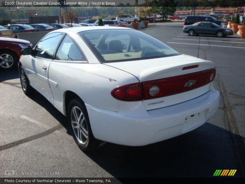 Summit White / Neutral Beige 2005 Chevrolet Cavalier Coupe
