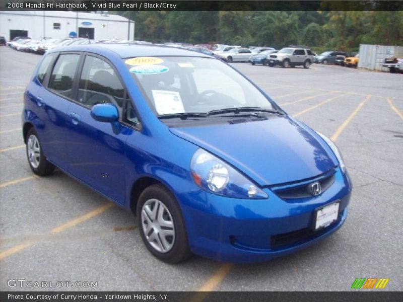 Vivid Blue Pearl / Black/Grey 2008 Honda Fit Hatchback
