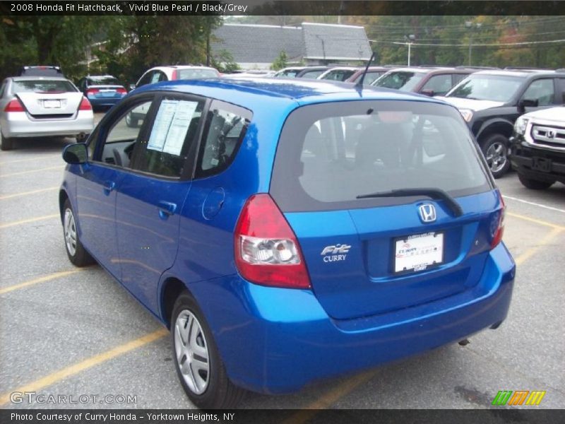 Vivid Blue Pearl / Black/Grey 2008 Honda Fit Hatchback