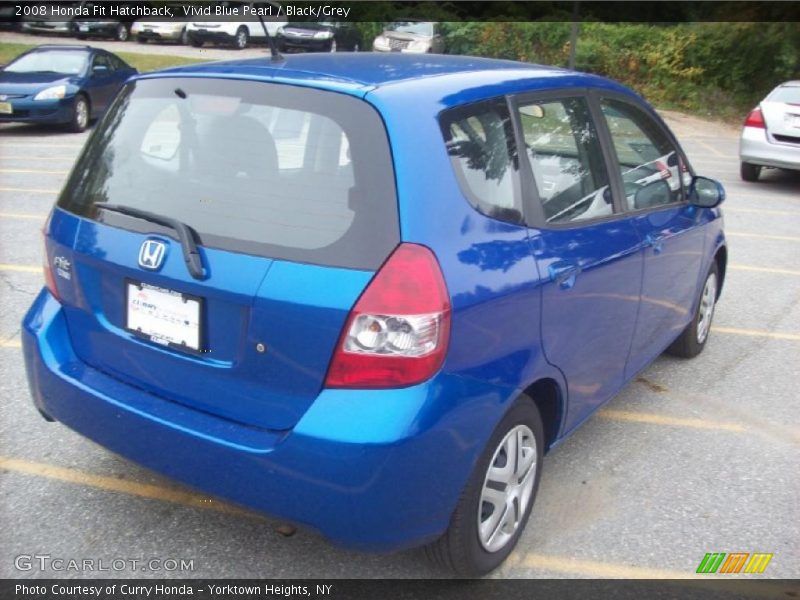 Vivid Blue Pearl / Black/Grey 2008 Honda Fit Hatchback