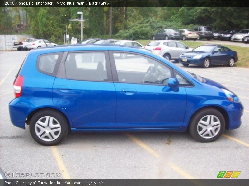 Vivid Blue Pearl / Black/Grey 2008 Honda Fit Hatchback