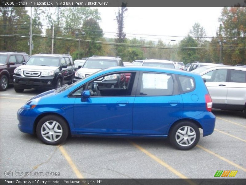 Vivid Blue Pearl / Black/Grey 2008 Honda Fit Hatchback