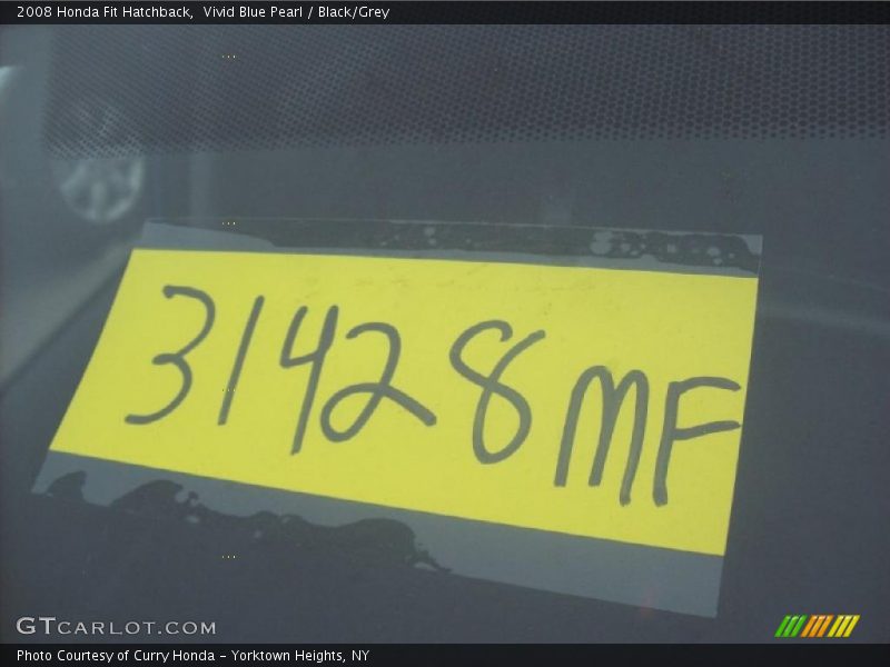 Vivid Blue Pearl / Black/Grey 2008 Honda Fit Hatchback