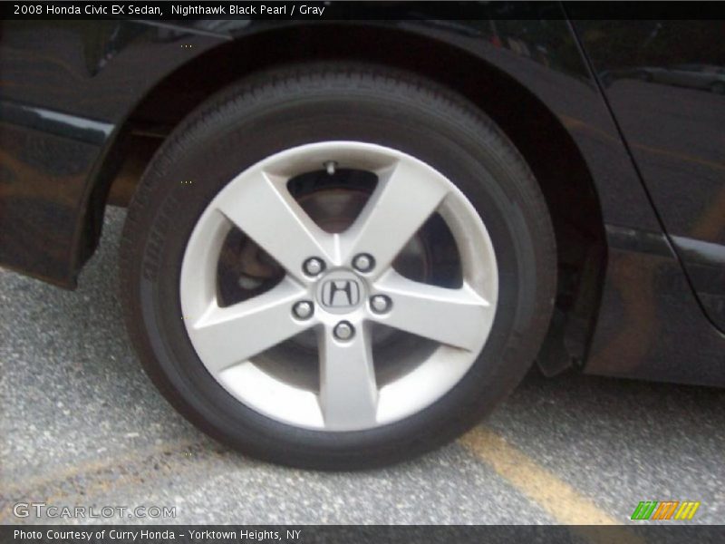 Nighthawk Black Pearl / Gray 2008 Honda Civic EX Sedan