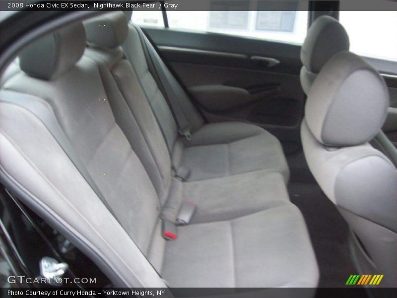 Nighthawk Black Pearl / Gray 2008 Honda Civic EX Sedan