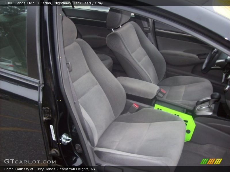 Nighthawk Black Pearl / Gray 2008 Honda Civic EX Sedan