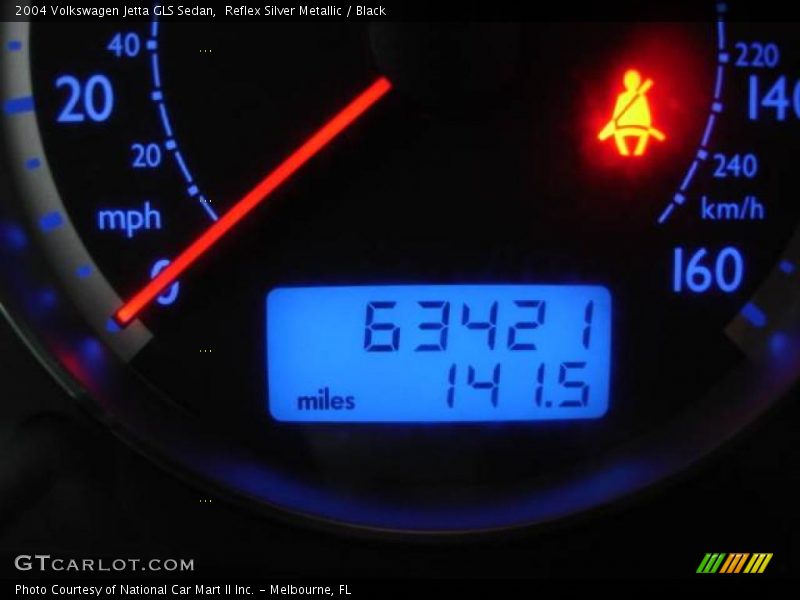 Reflex Silver Metallic / Black 2004 Volkswagen Jetta GLS Sedan