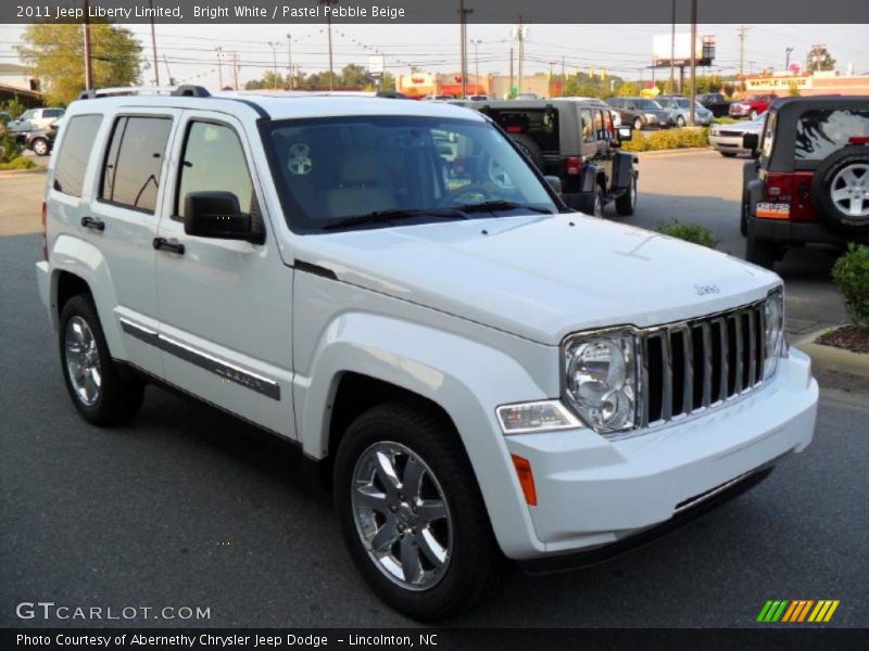 Bright White / Pastel Pebble Beige 2011 Jeep Liberty Limited