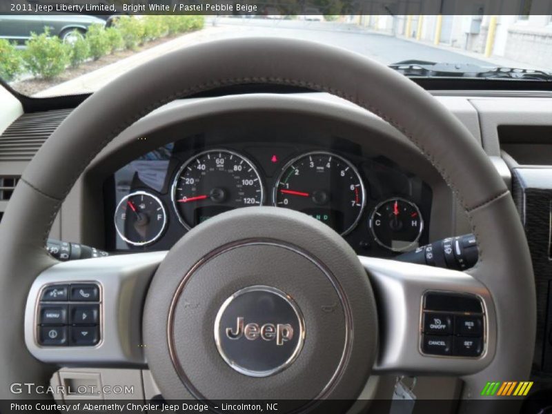 Bright White / Pastel Pebble Beige 2011 Jeep Liberty Limited