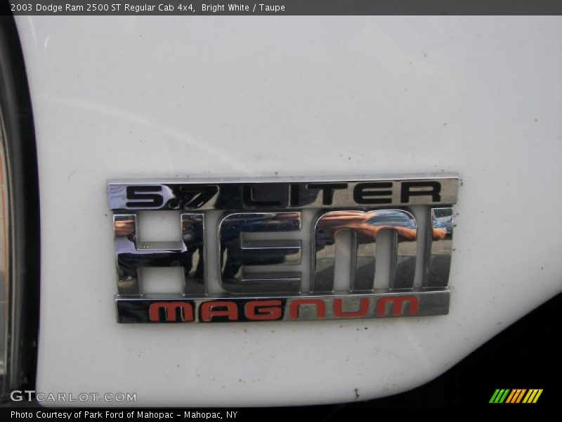 Bright White / Taupe 2003 Dodge Ram 2500 ST Regular Cab 4x4