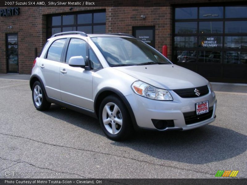 Silky Silver Metallic / Black 2007 Suzuki SX4 AWD