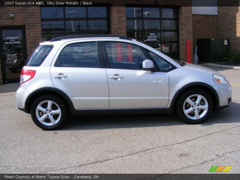 Silky Silver Metallic / Black 2007 Suzuki SX4 AWD