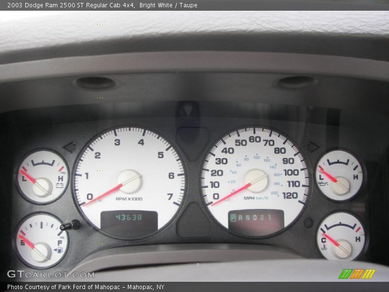 Bright White / Taupe 2003 Dodge Ram 2500 ST Regular Cab 4x4