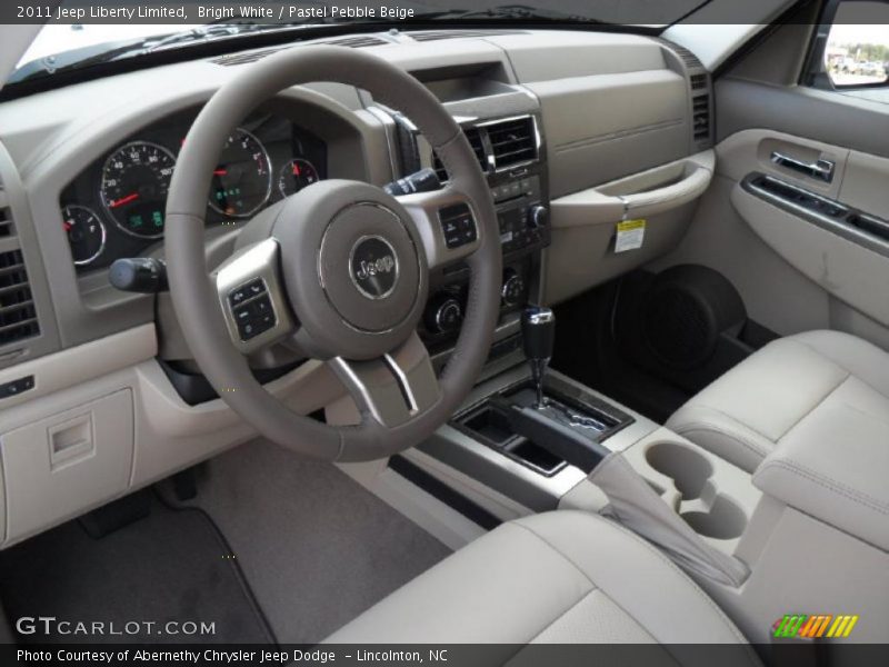 Bright White / Pastel Pebble Beige 2011 Jeep Liberty Limited
