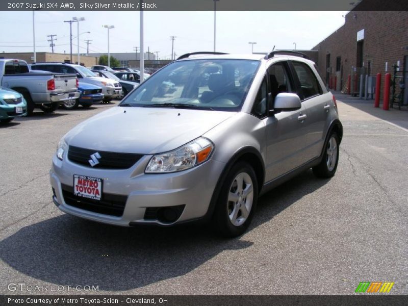 Silky Silver Metallic / Black 2007 Suzuki SX4 AWD