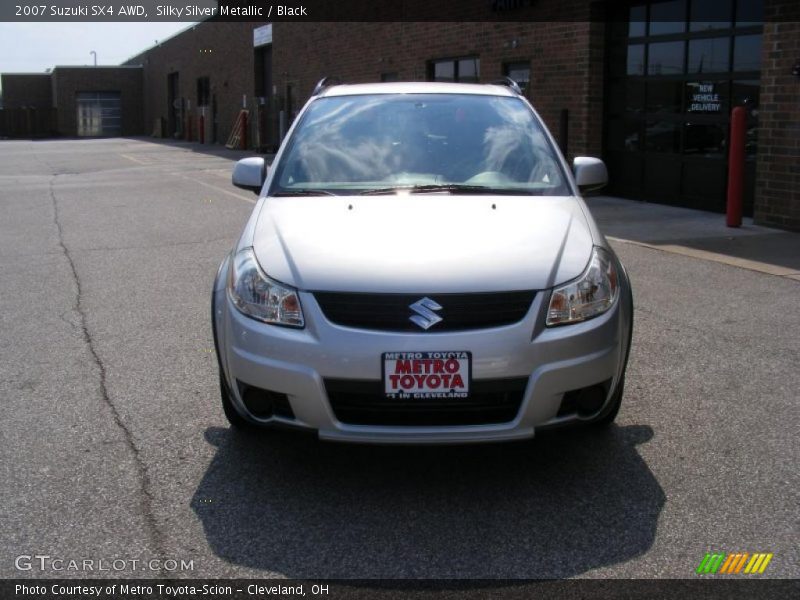 Silky Silver Metallic / Black 2007 Suzuki SX4 AWD