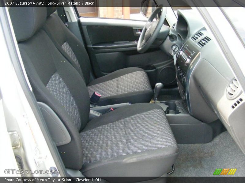 Silky Silver Metallic / Black 2007 Suzuki SX4 AWD