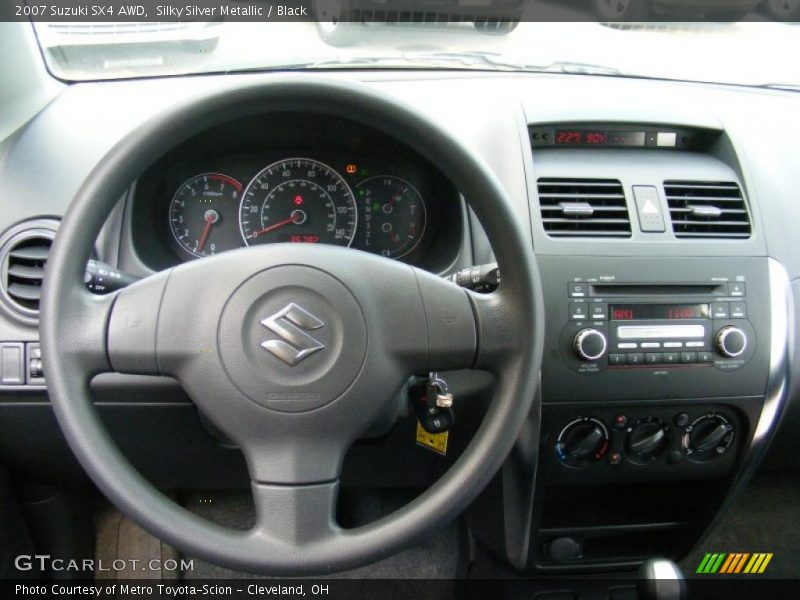 Silky Silver Metallic / Black 2007 Suzuki SX4 AWD