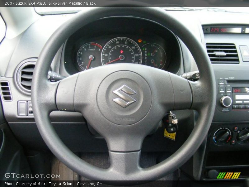 Silky Silver Metallic / Black 2007 Suzuki SX4 AWD