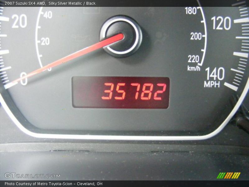 Silky Silver Metallic / Black 2007 Suzuki SX4 AWD